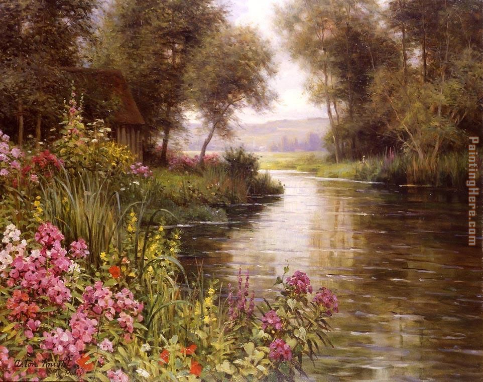 Fleur au bord de la Riviere painting - Louis Aston Knight Fleur au bord de la Riviere art painting